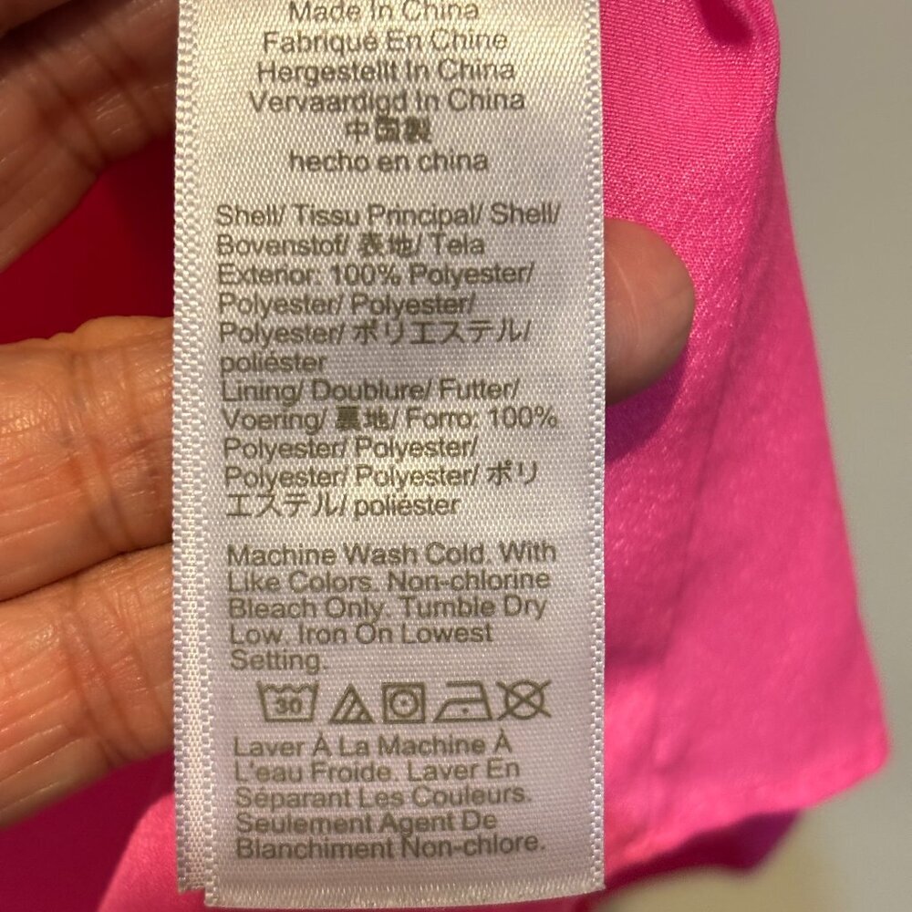 J. Crew Pink Ruffle Short Sleeve Button Front Blouse - Picture 9 of 11